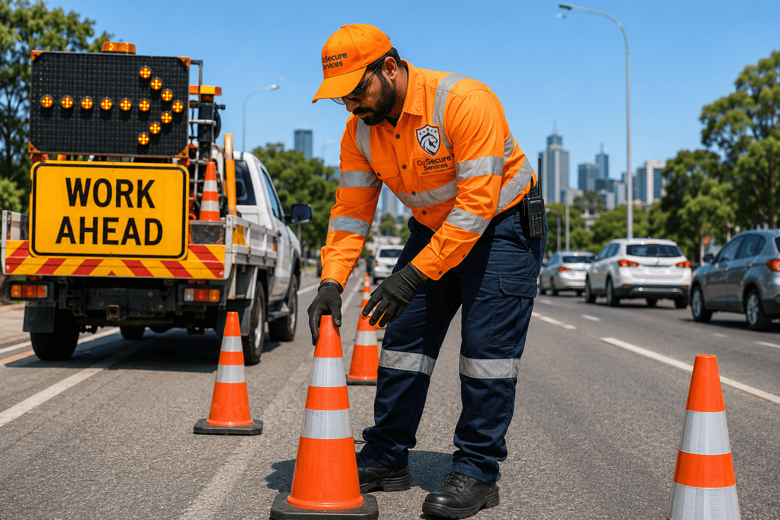 Accredited traffic controllers managing road works